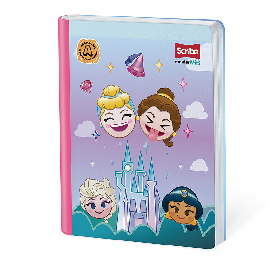Cuaderno Cosido Cuadros Disney Emoji 100 Hojas  2