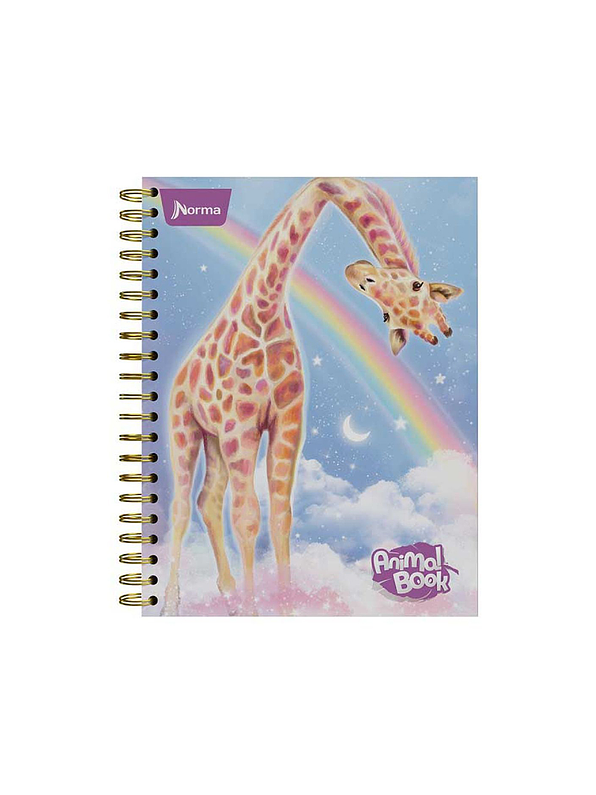Agenda Catedrática Argollada Pasta Dura Animal Book 5 Materias 1
