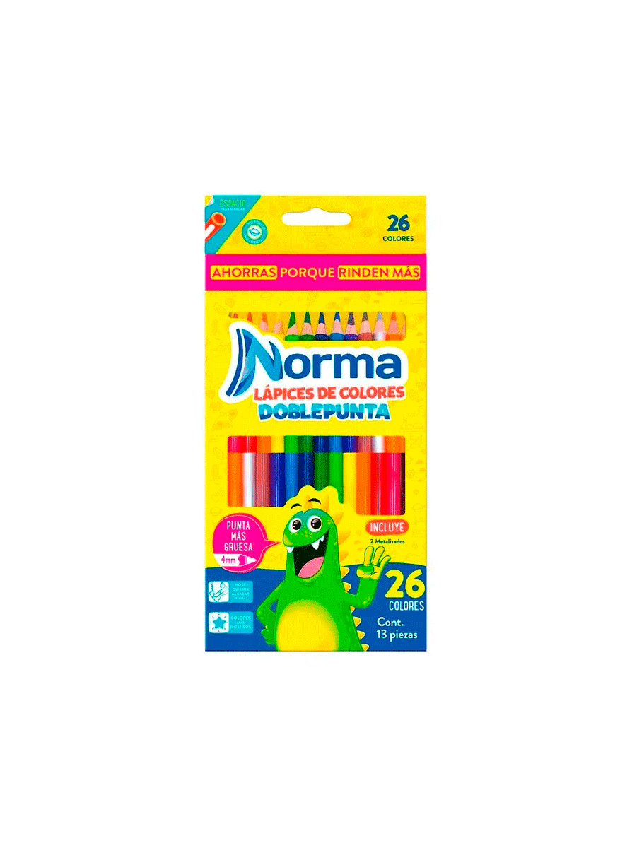 Colores Norma Doble Punta X 13 Unidades 1