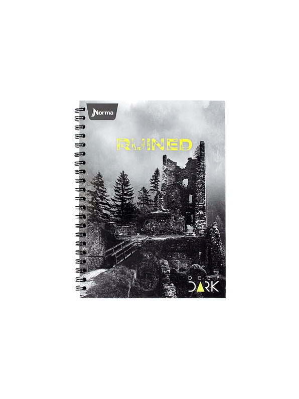 Cuaderno Catedrático Pasta Dura Deep Dark 80 Hojas Cuadros 6