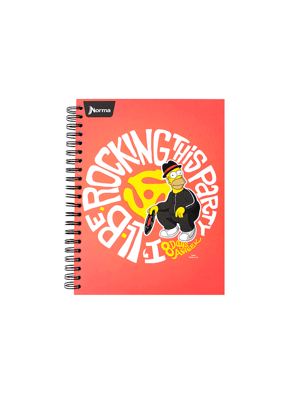 Cuaderno Catedrático Pasta Dura The Simpson 80 Hojas 1