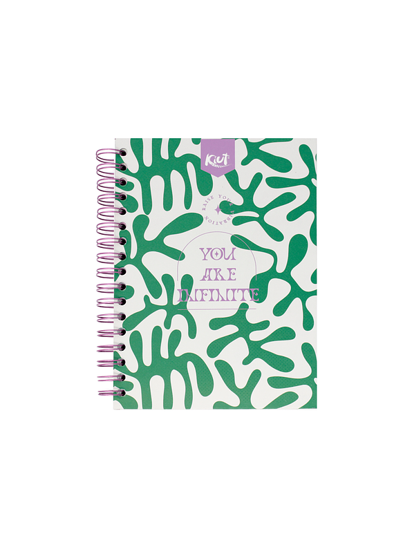 Cuaderno Argollado Pasta Dura Kiut 80 Hojas Cuadros 2