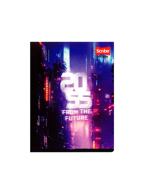 Cuaderno Cosido Master Masculino 50 Hojas Cuadros 6