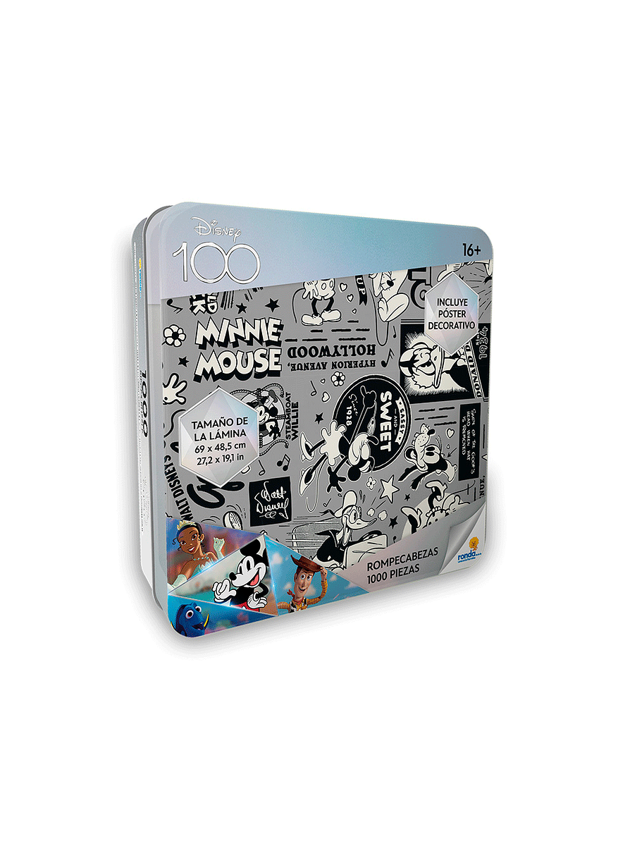 Rompecabezas X 1000 Piezas Lata Disney 100 I 1