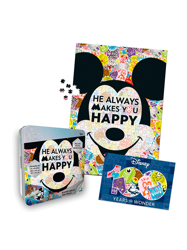 Rompecabezas X 1000 Piezas Lata Disney 100 II 2