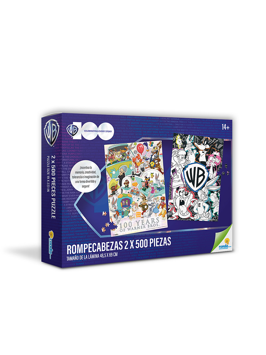 Rompecabezas 2 X 500 Piezas Warner 100 1