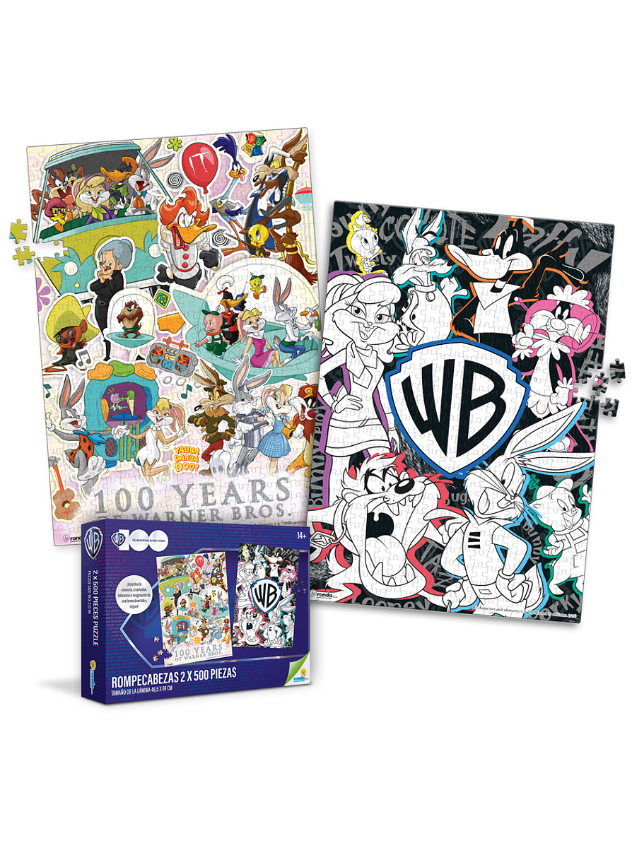 Rompecabezas 2 X 500 Piezas Warner 100 2
