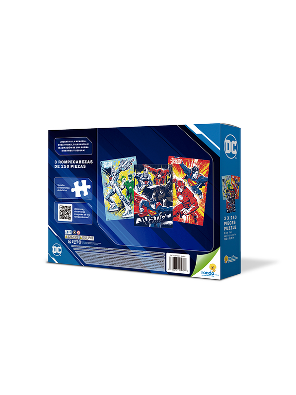 Rompecabezas 3 X250 Piezas Liga De La Justicia  3