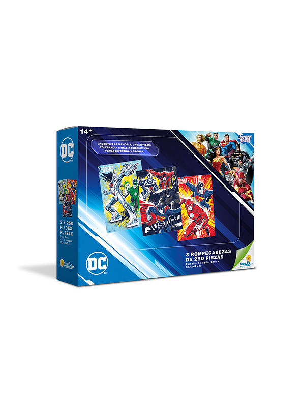 Rompecabezas 3 X250 Piezas Liga De La Justicia  1