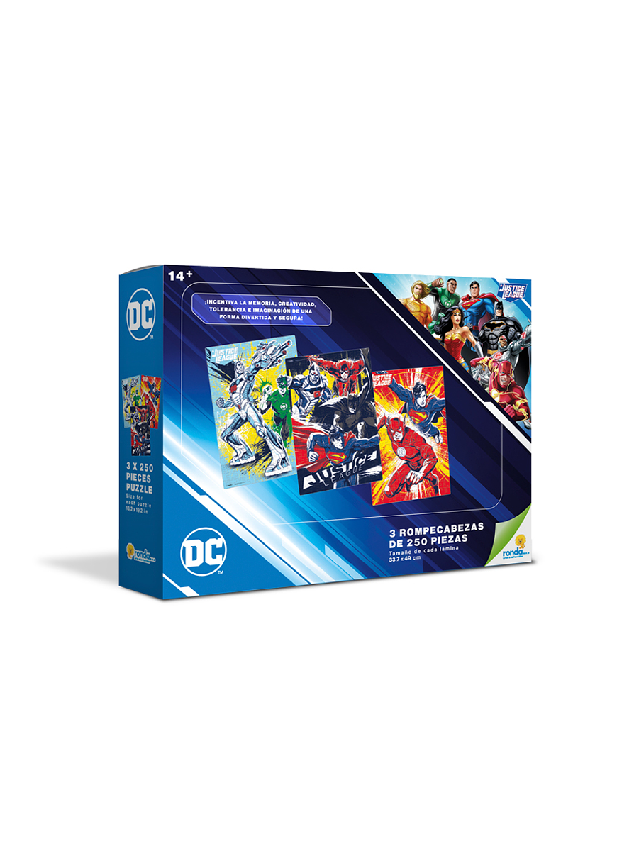 Rompecabezas 3 X250 Piezas Liga De La Justicia  1