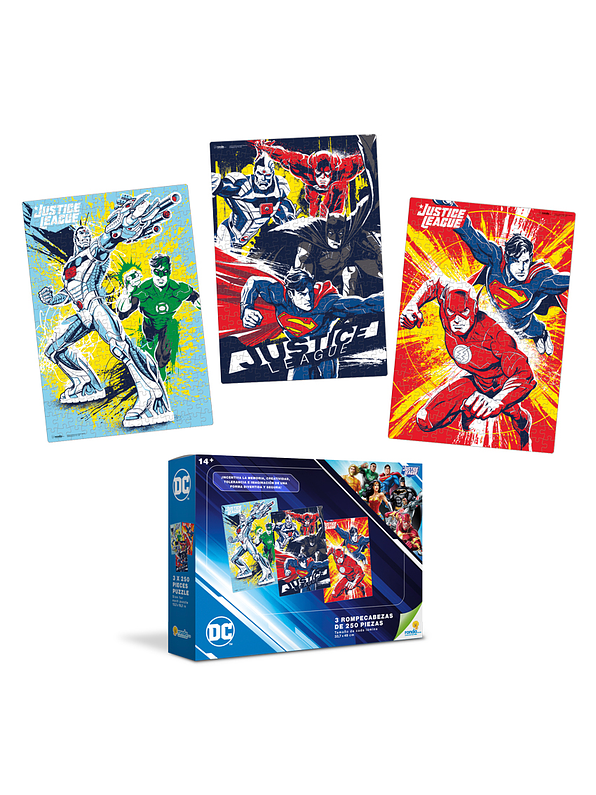 Rompecabezas 3 X250 Piezas Liga De La Justicia  2