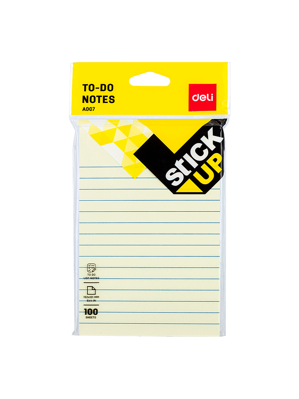 Notas Adhesivas Con Renglones X 100 Hojas Vertical  1