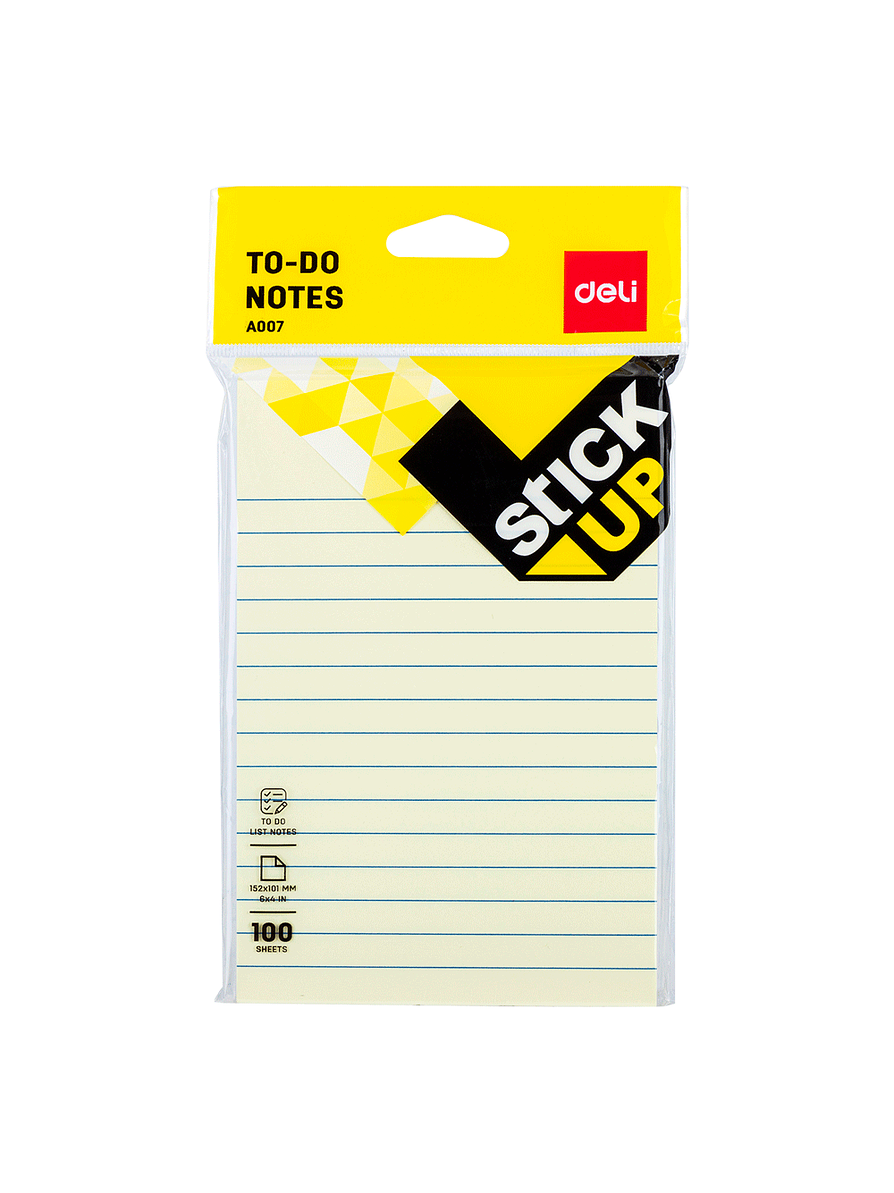 Notas Adhesivas Con Renglones X 100 Hojas Vertical  1