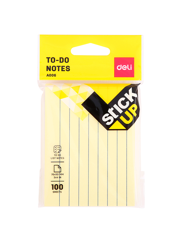 Notas Adhesivas Con Renglones X 100 Hojas Horizontal 1