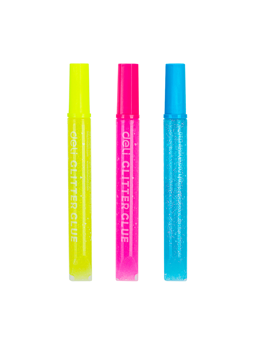 Adhesivo  Gliter 12 ML Colores Neón X 3 Unidades 2