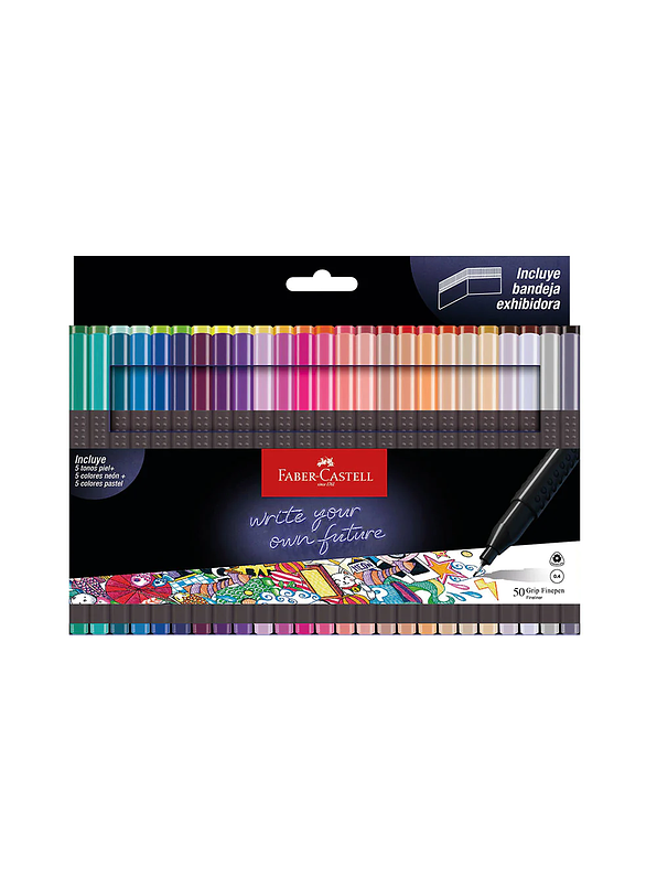 Micropuntas Grip Finepen Caja X 50 Unidades  1