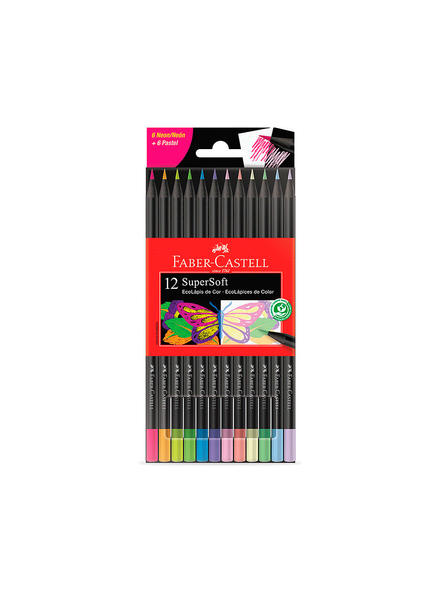 Colores Supersoft Pastel/Neón X 12 Unidades 1