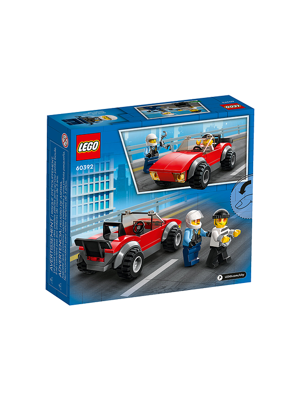 Lego City Moto De Policía Y Auto A La Fuga  3