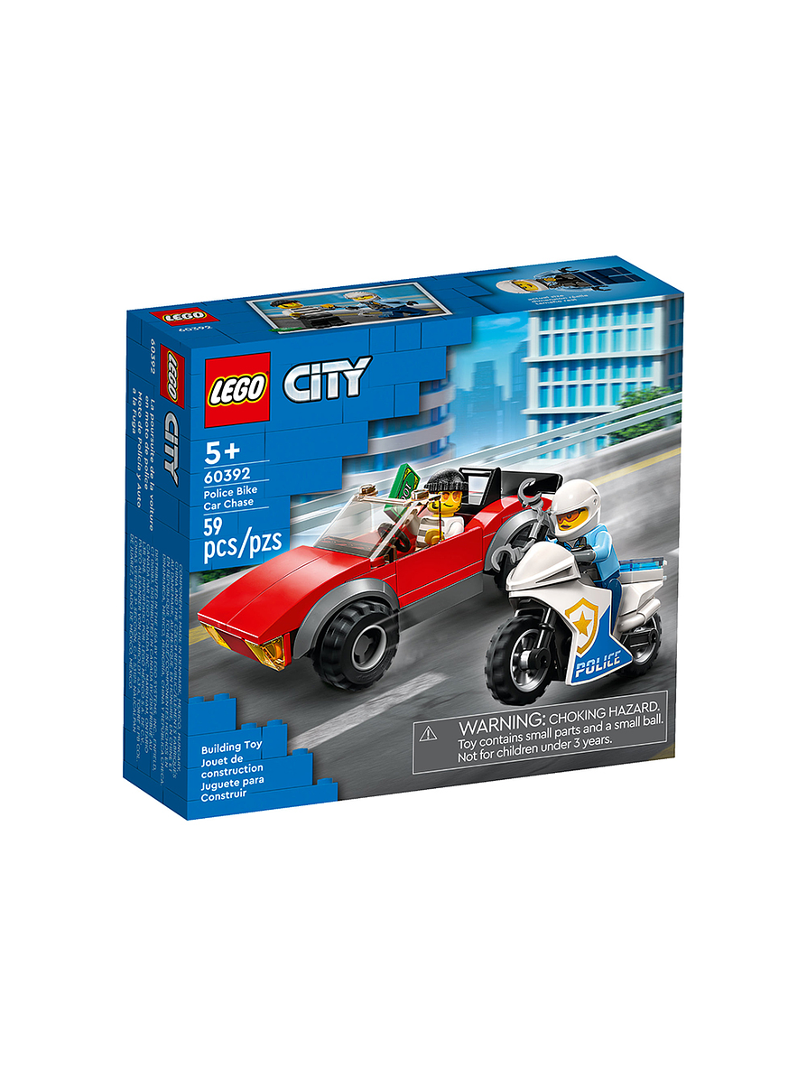 Lego City Moto De Policía Y Auto A La Fuga  1