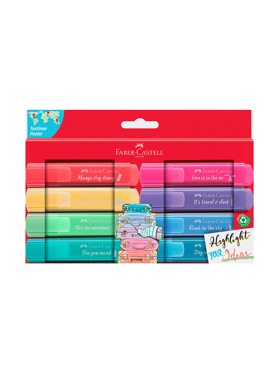 Resaltador Pastel Faber-Castell X 8 Unidades 1