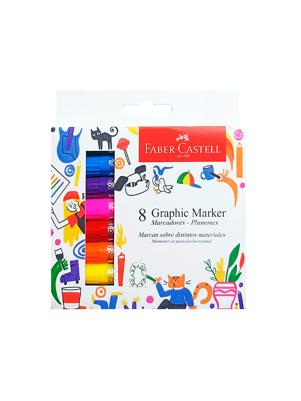 Marcadores Gráficos Faber-Castel X 8 Unidades 1