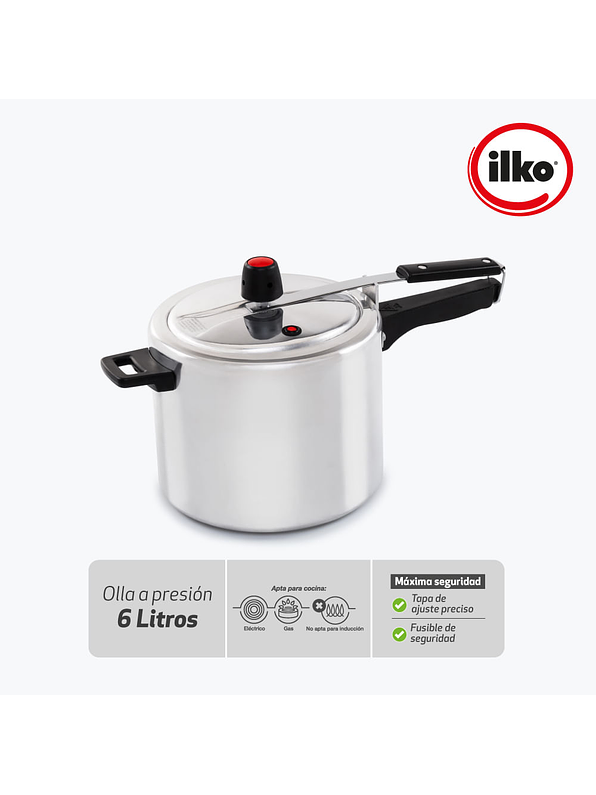 Olla A Presión 6 Litros Ilko  4
