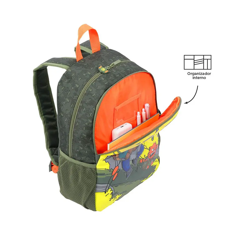 TOTTO Morral Wiid S – Zaino Per Bambini Con Due Scomparti, Tasca Portabottiglia E Portachiavi, Etichetta Nome - 5