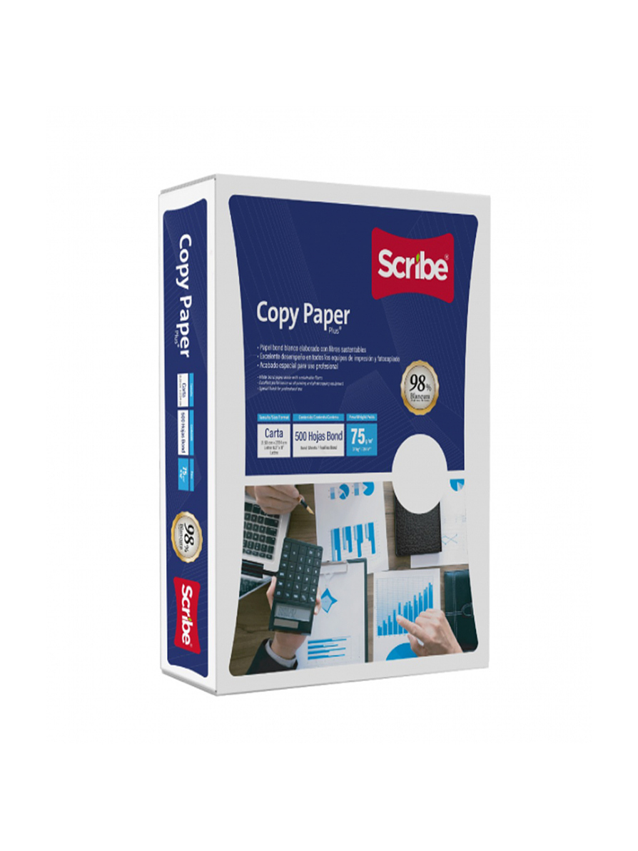 Resma Carta Scribe 500 Hojas Blanca 1
