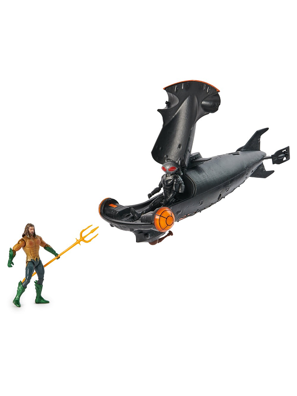 Aquaman Vehículo Con Aquaman Y Black Manta 4 3