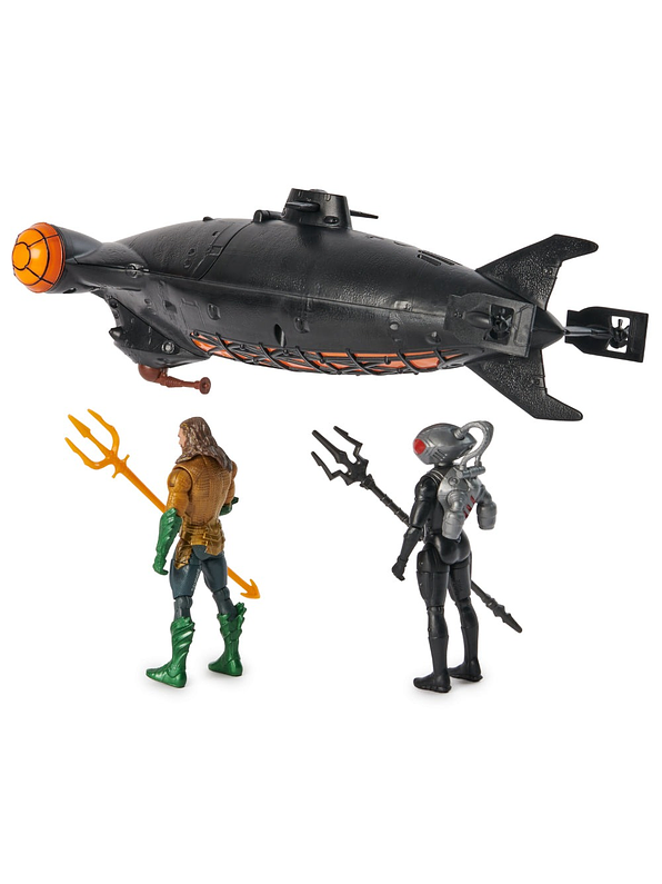 Aquaman Vehículo Con Aquaman Y Black Manta 4 4