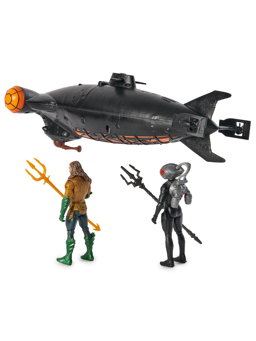 Aquaman Vehículo Con Aquaman Y Black Manta 4 4