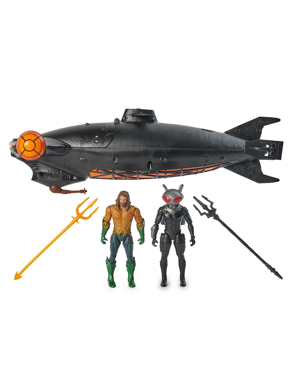 Aquaman Vehículo Con Aquaman Y Black Manta 4 1