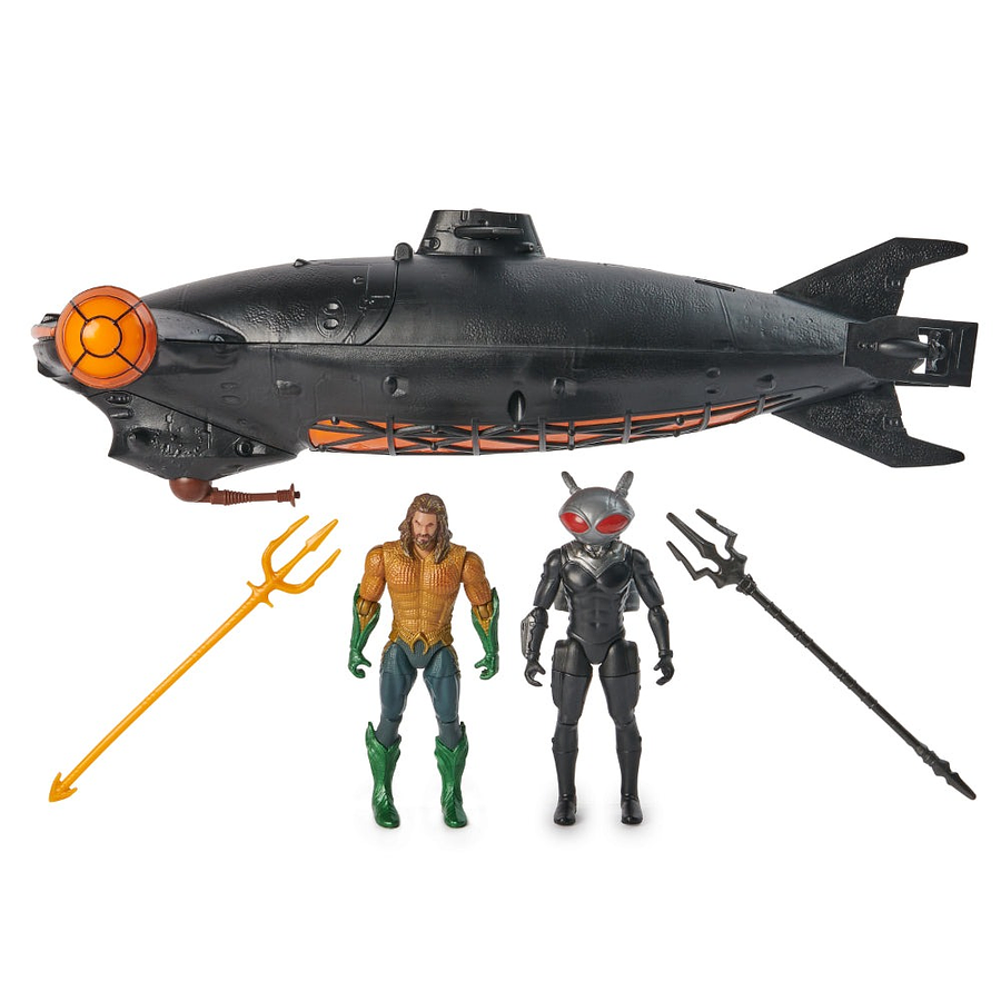 Aquaman Vehículo Con Aquaman Y Black Manta 4 1