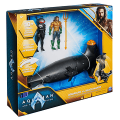 Aquaman Vehículo Con Aquaman Y Black Manta 4