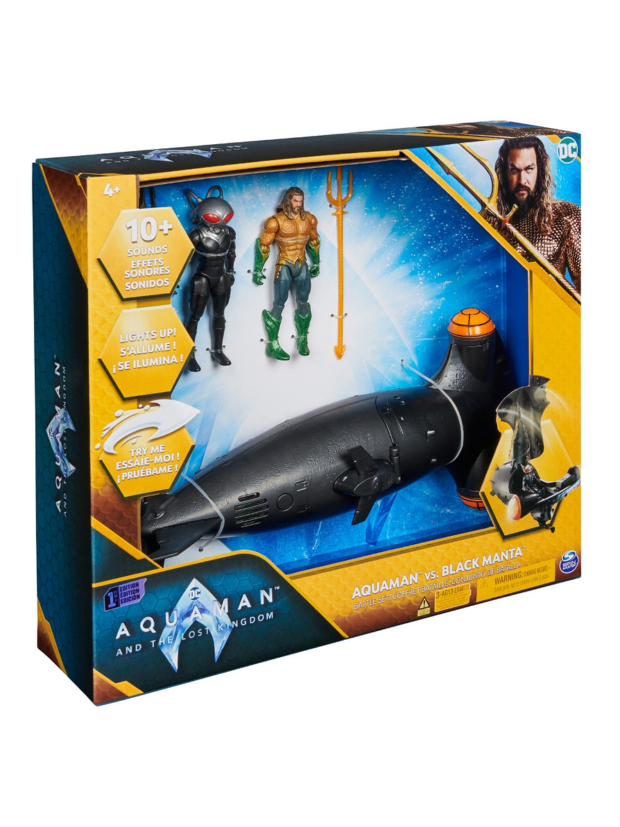 Aquaman Vehículo Con Aquaman Y Black Manta 4 2