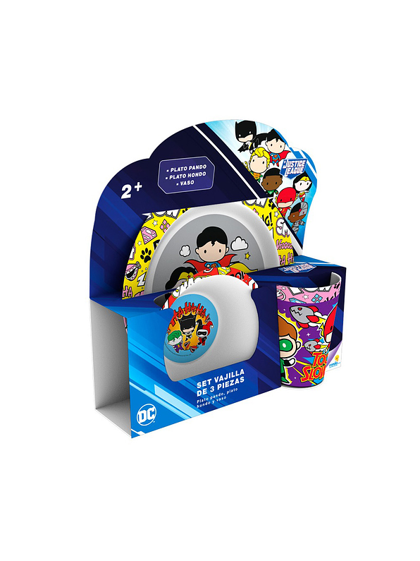 Set Vajilla Melamina X 3 Piezas Liga De La Justicia  1