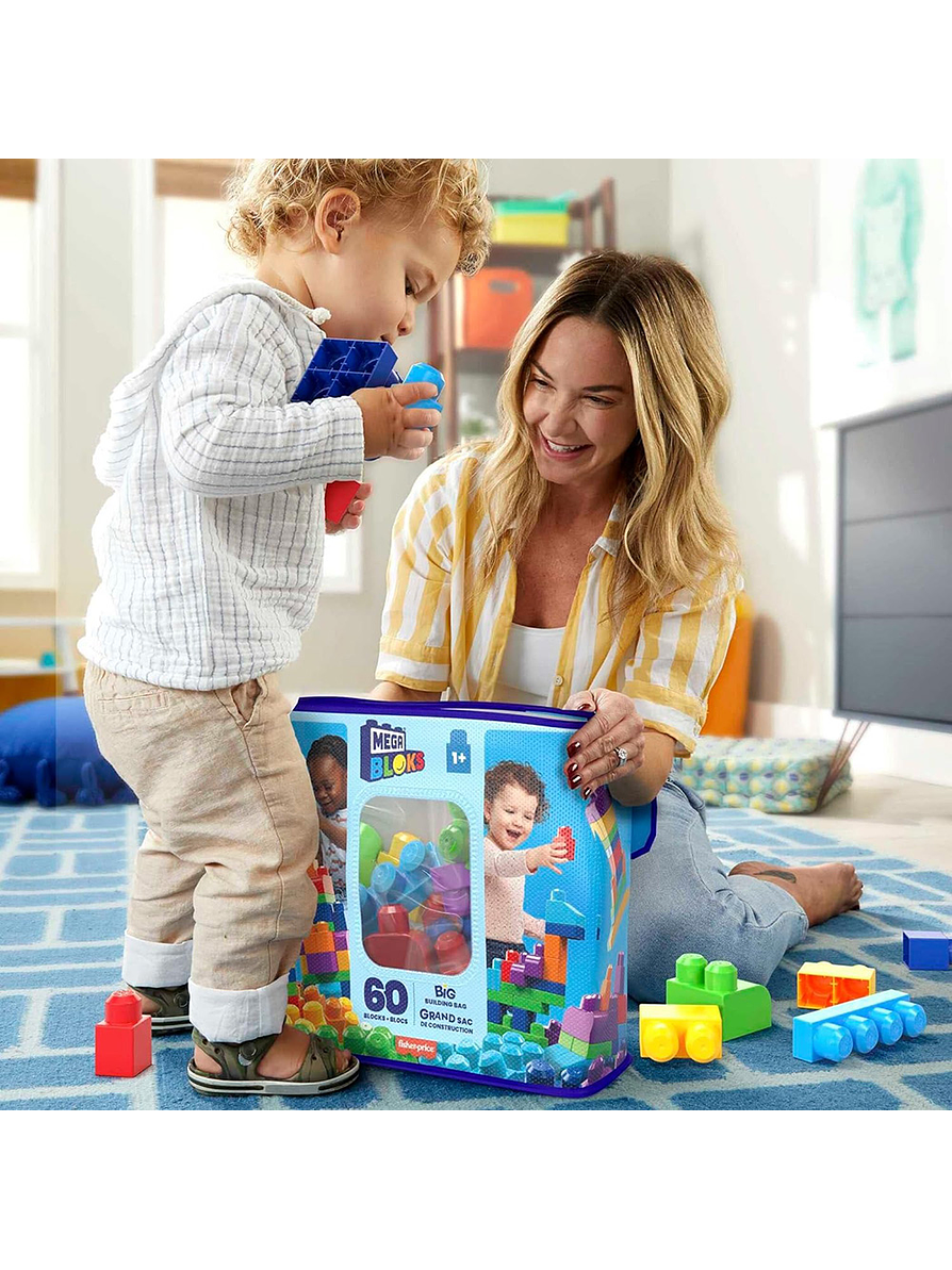Mega Bloks Bolsa Clásica Azul X 60 Piezas  8