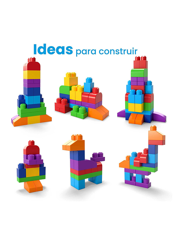 Mega Bloks Bolsa Clásica Azul X 60 Piezas  3
