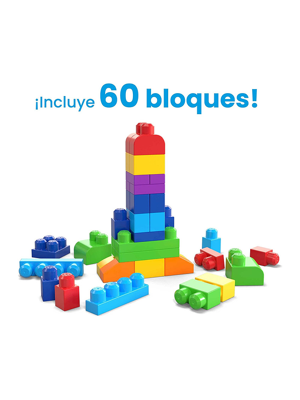 Mega Bloks Bolsa Clásica Azul X 60 Piezas  4