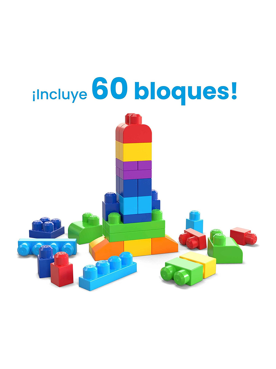 Mega Bloks Bolsa Clásica Azul X 60 Piezas  4