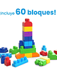 Mega Bloks Bolsa Clásica Azul X 60 Piezas  - Miniatura 4