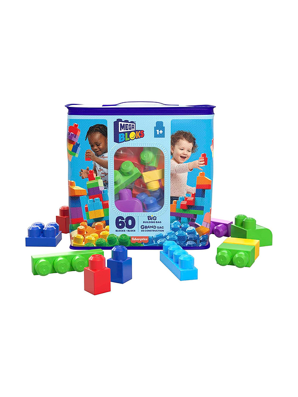 Mega Bloks Bolsa Clásica Azul X 60 Piezas  2