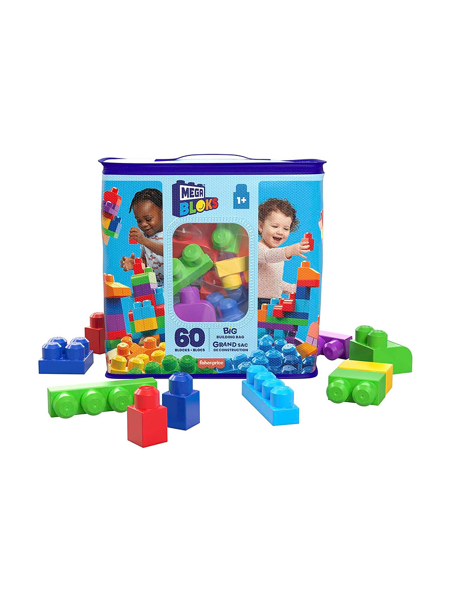 Mega Bloks Bolsa Clásica Azul X 60 Piezas  2