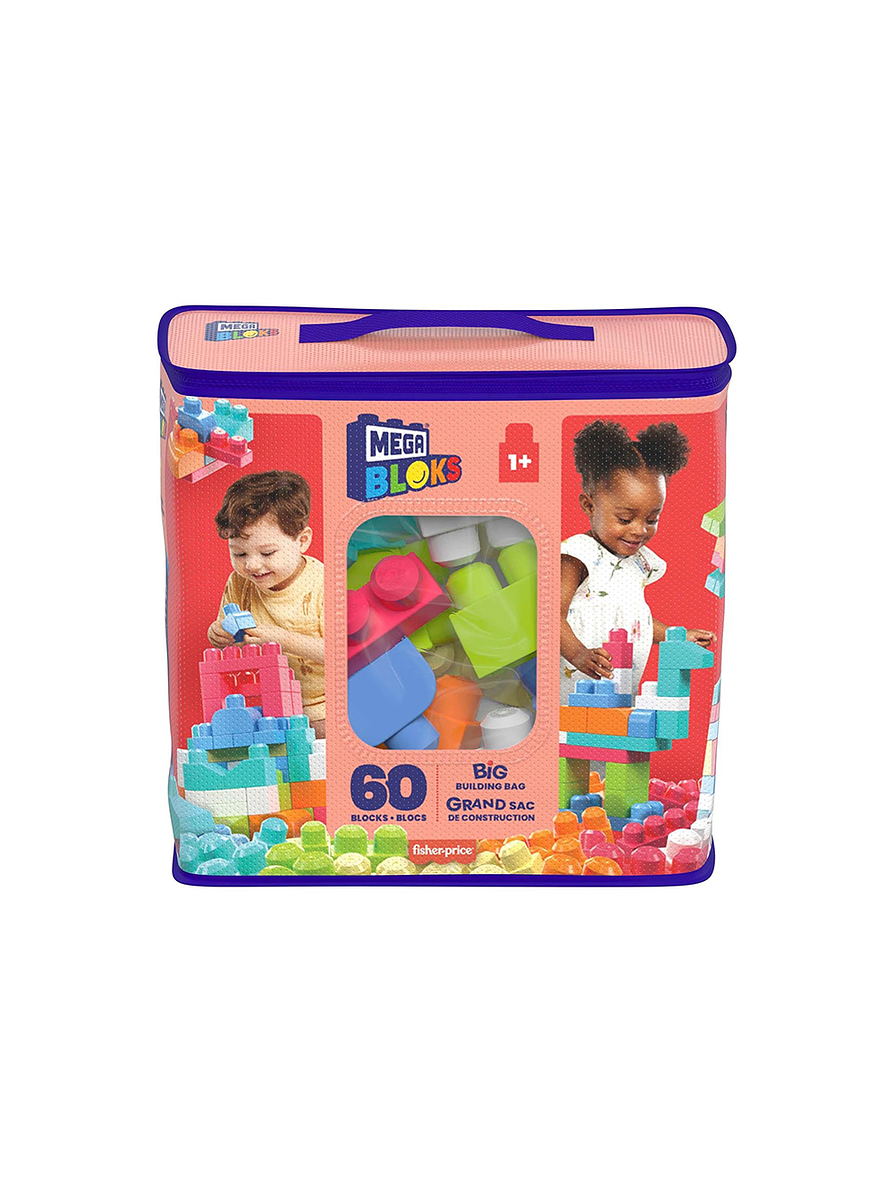 Mega Bloks Bolsa Clásica Rosa X 60 Piezas  1