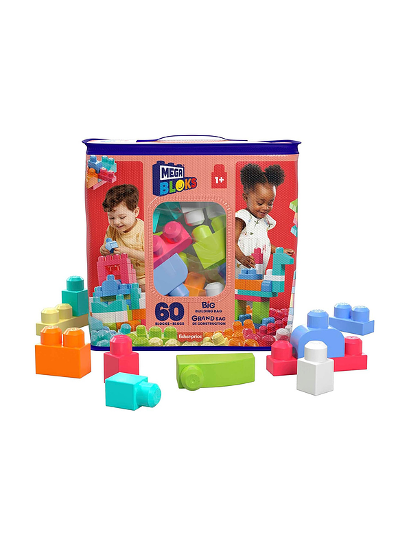 Mega Bloks Bolsa Clásica Rosa X 60 Piezas  2