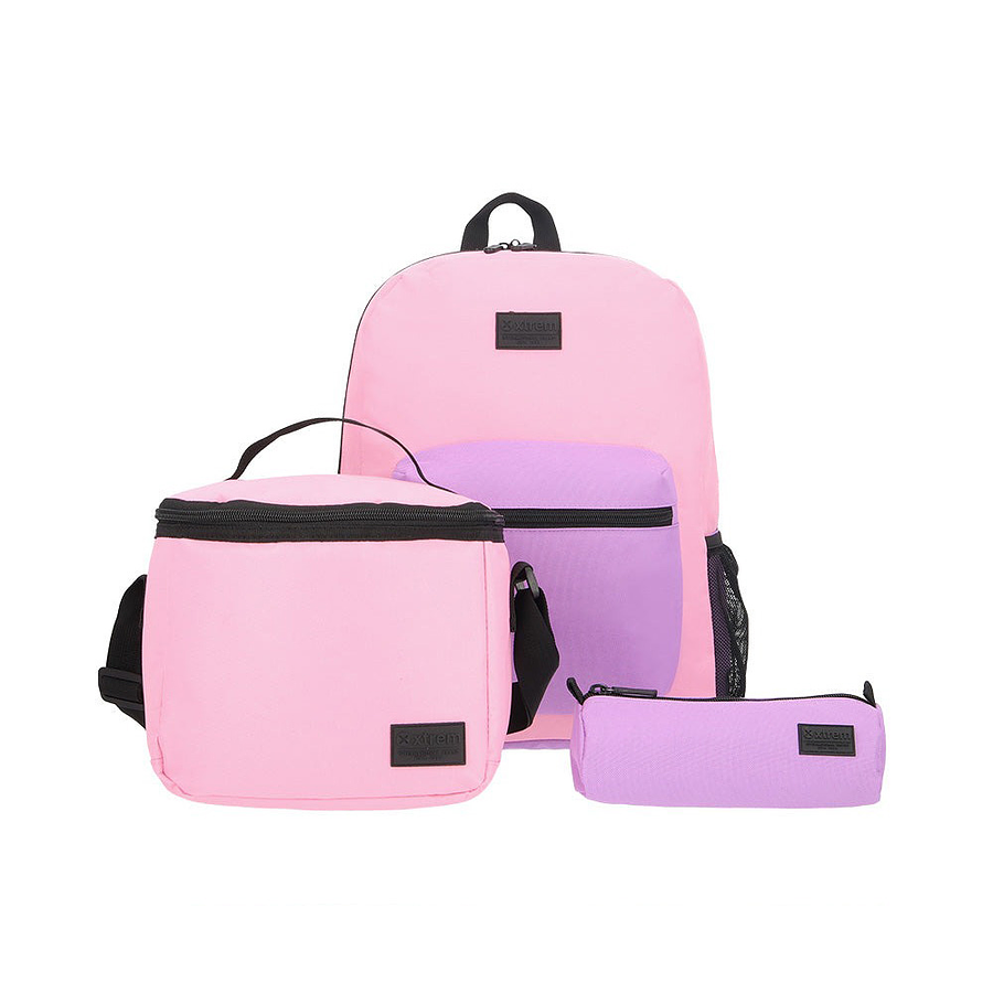 Kit Escolar Triple Pack 348 Rosa/Violeta 1