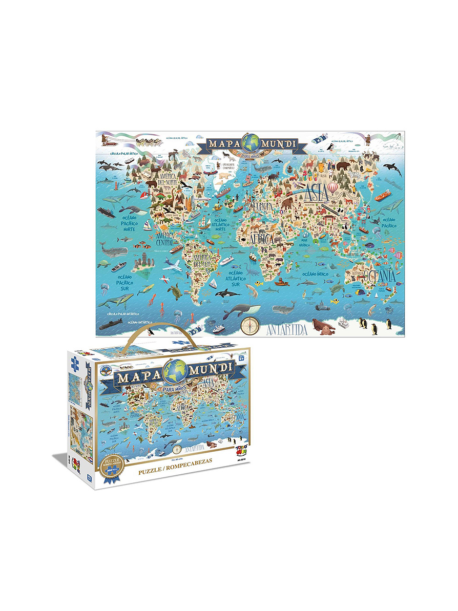 Rompecabezas X 200 Piezas Mapa Mundi 1