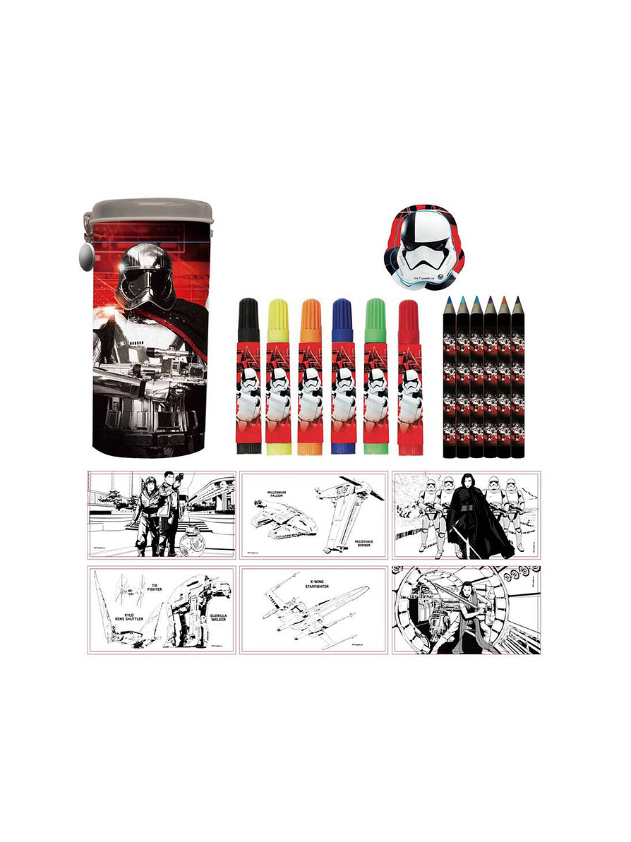 Set De Escritura Tubo Metálico - Star Wars   1