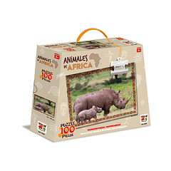 Rompecabezas X 100 Piezas Animales De África 