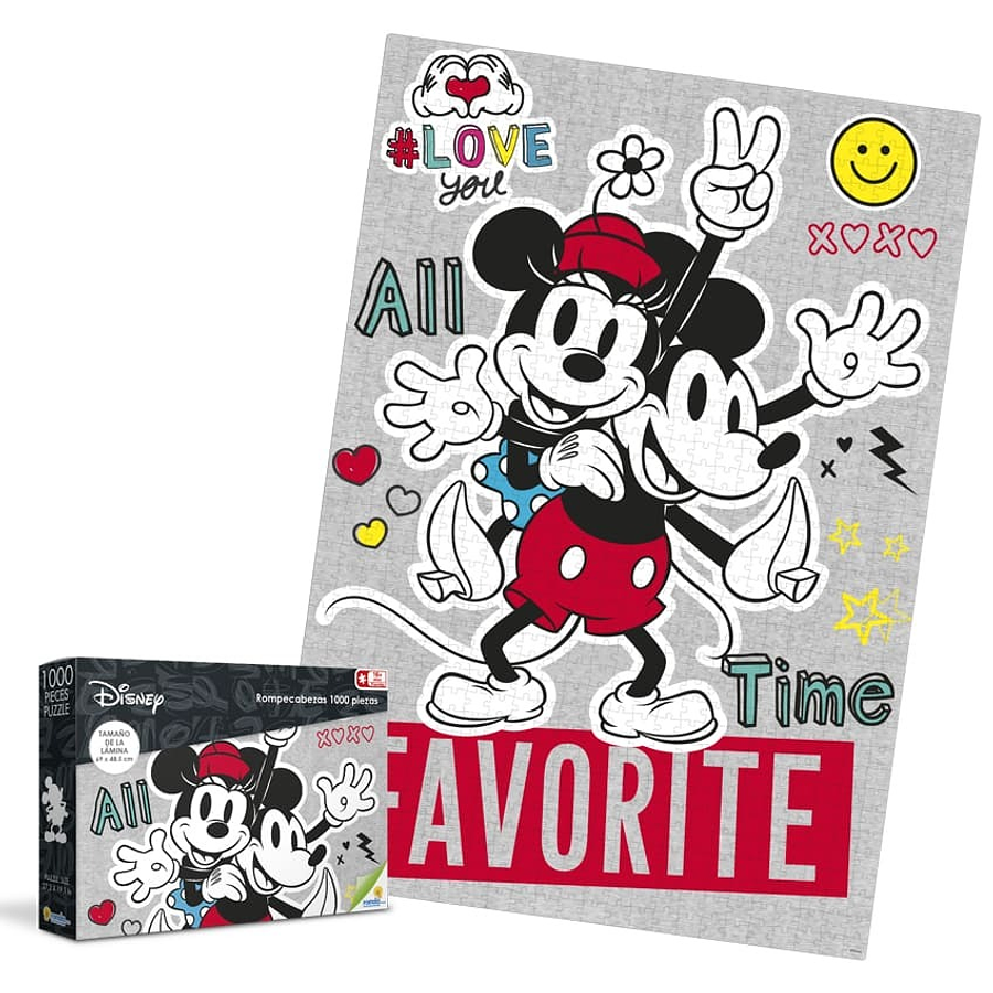 Rompecabezas X 1000 Piezas Mickey & Minnie 1